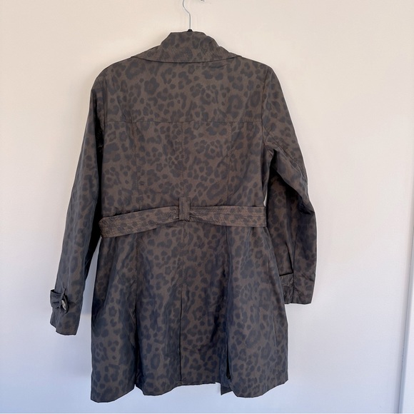 Dana Buchman Leopard Printed Trench Coat Size M Medium - Picture 9 of 9